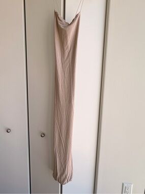 Oh Polly Nude Bodycon Maxi Dress